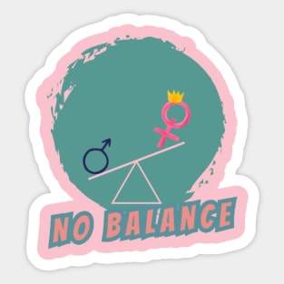 happy women's day no balance Sticker